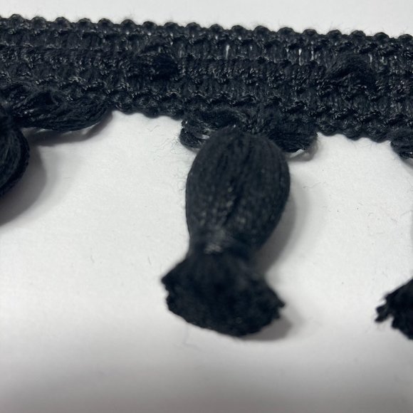 Black Tassel Fringe Trim 2 1/4" 6yds Sewing Ribbon Apparel Crafts Waverly - Picture 12 of 13